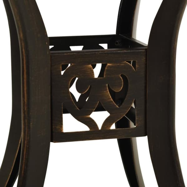 vidaXL havebord 78x78x72 cm støbt aluminium bronzefarvet