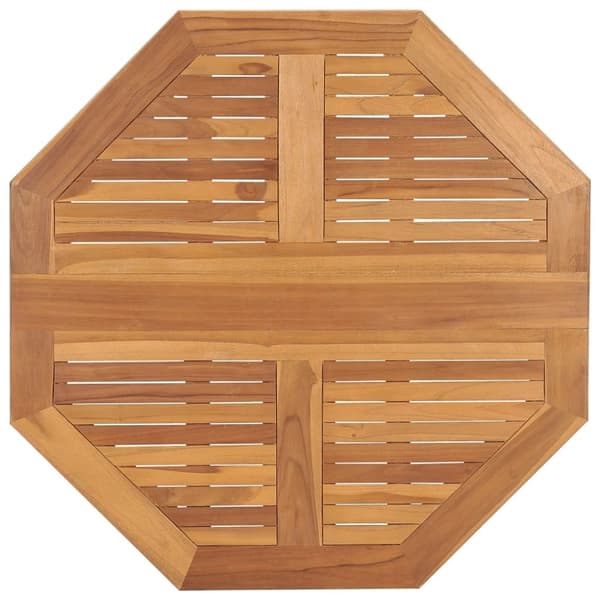 vidaXL foldbart havebord 90x90x75 cm massivt teaktræ