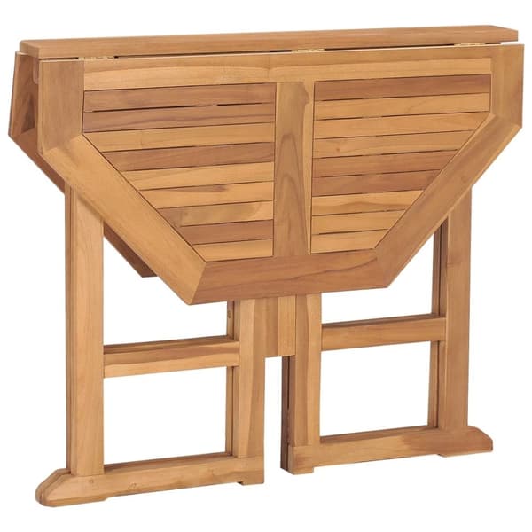 vidaXL foldbart havebord 90x90x75 cm massivt teaktræ