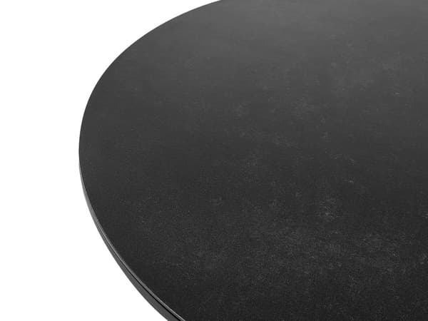 Hagebord Svart Aluminium ø 110 cm Rund form Spisebord Moderne Utendørs Hage Hagemøbler