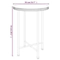 Miniatyrbilde 6 av 8: vidaXL Spisebord Ø55 cm herdet glass og stål