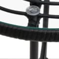 Miniatyrbilde 5 av 8: vidaXL Spisebord svart Ø50 cm herdet glass og stål