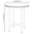 Miniatyrbilde 6 av 8: vidaXL Spisebord svart Ø50 cm herdet glass og stål
