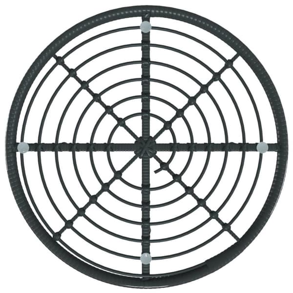 vidaXL Ruokapöytä musta Ø80 cm karkaistu lasi ja teräs