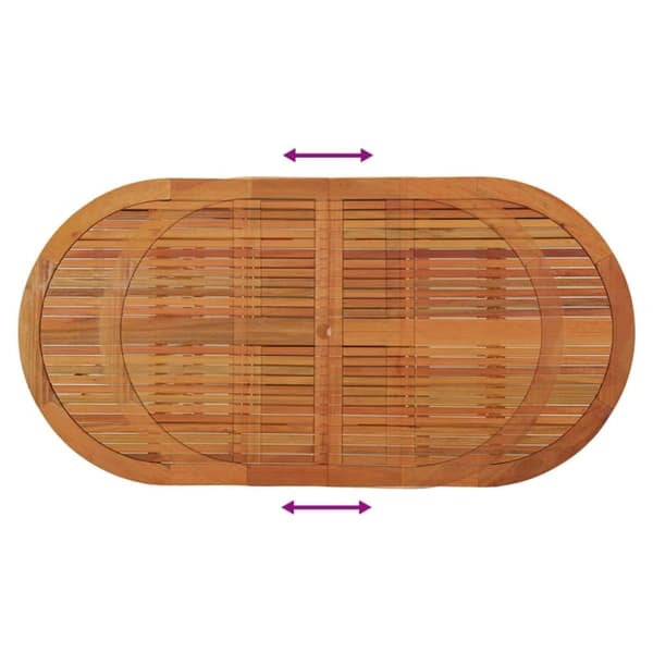 vidaXL havebord 200x100x75 cm massivt eukalyptustræ