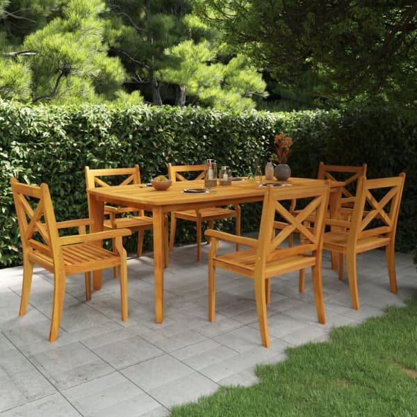 vidaXL havebord 200x100x75 cm massivt akacietræ