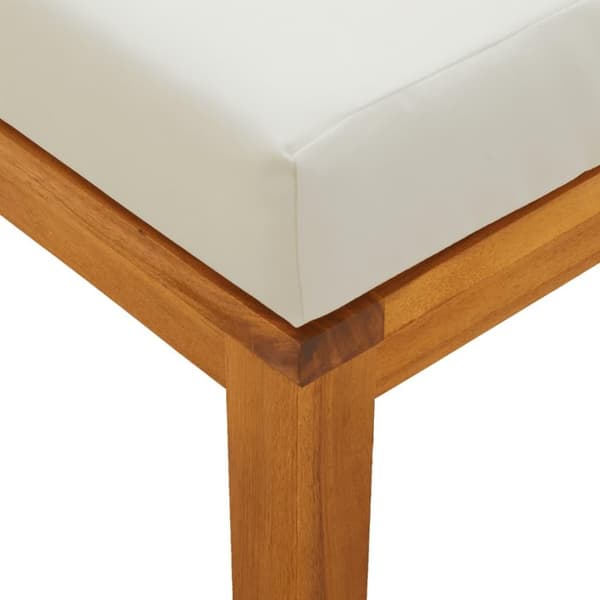 vidaXL Trädgårdspallar med dynor 2 st 40x40x42 cm massivt akaciaträ