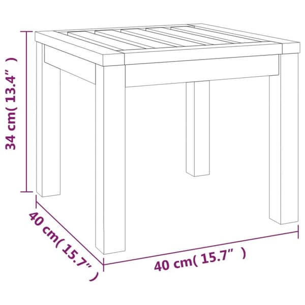 vidaXL Trädgårdspallar med dynor 2 st 40x40x42 cm massivt akaciaträ