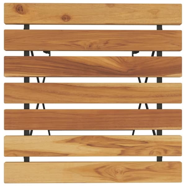 vidaXL Sammenleggbart bistrobord 55x54x71 cm heltre teak og stål
