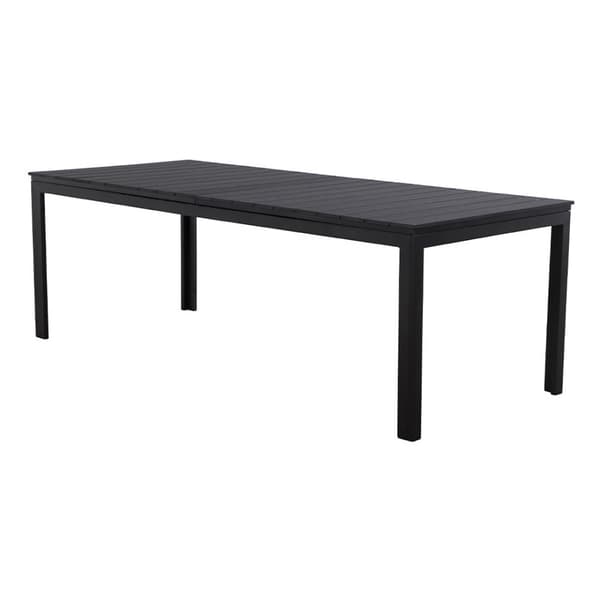 Willy havebord med udtræk 95x230/287 cm sort.