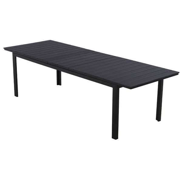 Willy havebord med udtræk 95x230/287 cm sort.