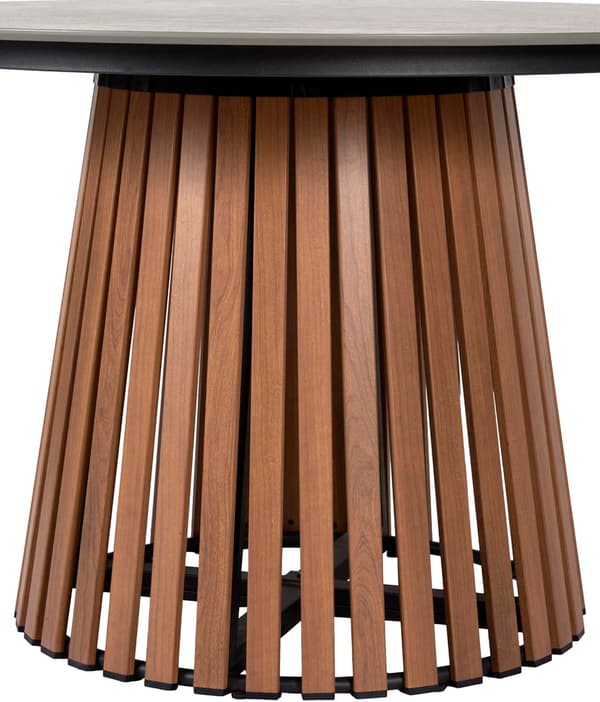 Max hagebord Ø115cm teak, grå.