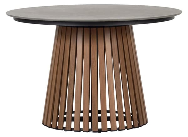 Max hagebord Ø115cm teak, grå.