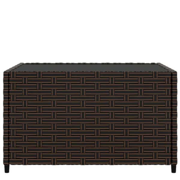 vidaXL Loungebord fyrkantigt brun 50x50x30 cm konstrotting