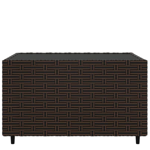 vidaXL Loungebord fyrkantigt brun 50x50x30 cm konstrotting