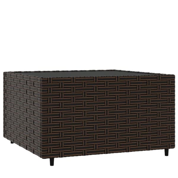 vidaXL Loungebord fyrkantigt brun 50x50x30 cm konstrotting
