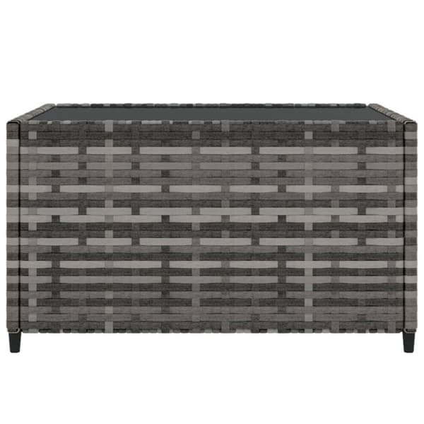 vidaXL havebord 50x50x30 cm firkantet polyrattan grå