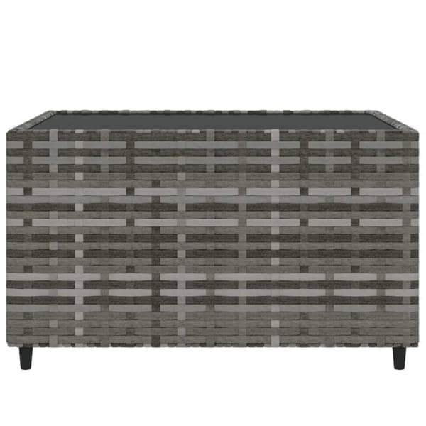 vidaXL havebord 50x50x30 cm firkantet polyrattan grå