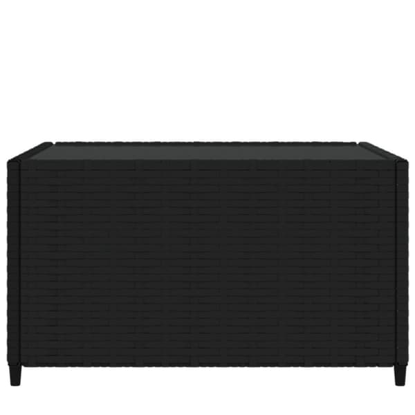 vidaXL havebord 50x50x30 cm firkantet polyrattan sort