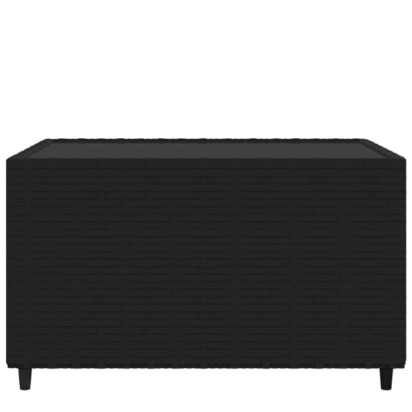 vidaXL havebord 50x50x30 cm firkantet polyrattan sort