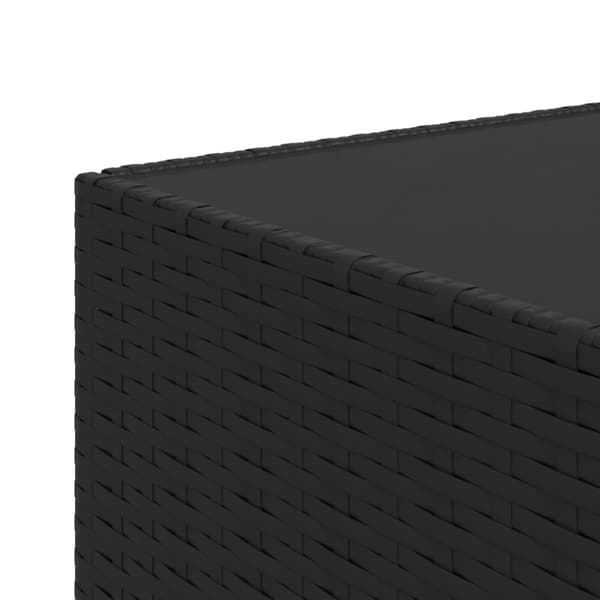 vidaXL havebord 50x50x30 cm firkantet polyrattan sort