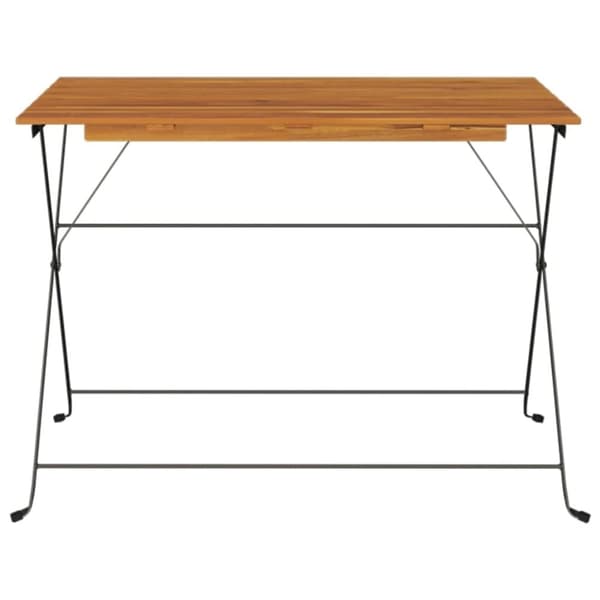 vidaXL foldbart bistrobord 100x54x71 cm massivt akacietræ og stål