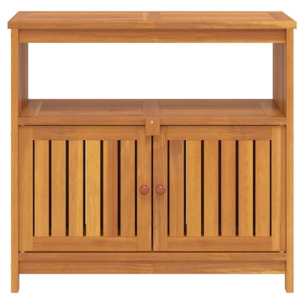 vidaXL Konsolbord för trädgården 80x35x75 cm massivt akaciaträ