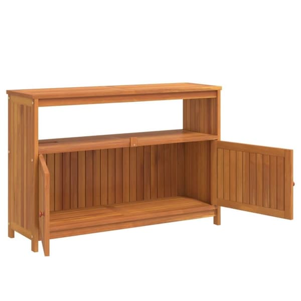 vidaXL konsolbord til haven 110x35x75 cm massivt akacietræ