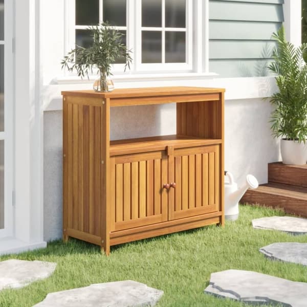 vidaXL konsolbord til haven 80x35x75 cm massivt akacietræ