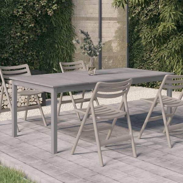vidaXL havebord 200x100x75 cm massivt akacietræ grå