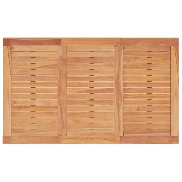 vidaXL havebord 150x90x75 cm massivt teaktræ