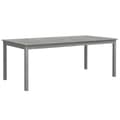 Miniatyrbilde 1 av 8: vidaXL Hagebord grå 200x100x75 cm heltre akasie