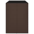 Miniatyrbilde 4 av 6: vidaXL Barbord med glassplate brun 145x80x110 cm polyrotting