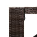 Miniatyrbilde 5 av 6: vidaXL Barbord med glassplate brun 145x80x110 cm polyrotting