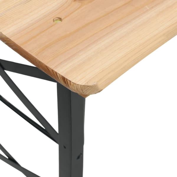 vidaXL foldbart barbord 170x50x75/105 cm massivt grantræ