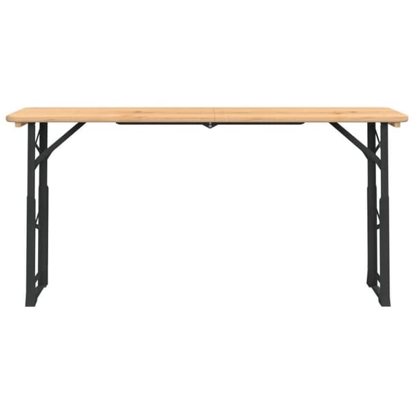 vidaXL foldbart barbord 170x50x75/105 cm massivt grantræ
