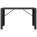 Miniatyrbillede 3 af 6: vidaXL barbord med glasplade 185x80x110 cm polyrattan sort
