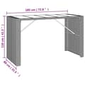 Miniatyrbillede 6 af 6: vidaXL barbord med glasplade 185x80x110 cm polyrattan sort