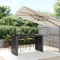 Miniatyrbillede 1 af 6: vidaXL barbord med glasplade 185x80x110 cm polyrattan sort