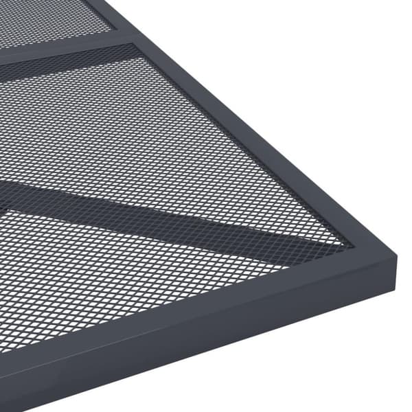 vidaXL Puutarhapöytä antrasiitti 80x80x72,5 cm teräsverkko
