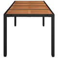 Miniatyrbillede 4 af 7: vidaXL havebord med træplade 190x90x75 cm polyrattan sort