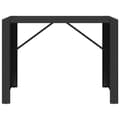 Miniatyrbillede 3 af 6: vidaXL barbord med glasplade 145x80x110 cm polyrattan sort