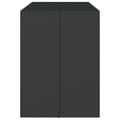 Miniatyrbillede 4 af 6: vidaXL barbord med glasplade 145x80x110 cm polyrattan sort