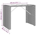 Miniatyrbillede 6 af 6: vidaXL barbord med glasplade 145x80x110 cm polyrattan sort
