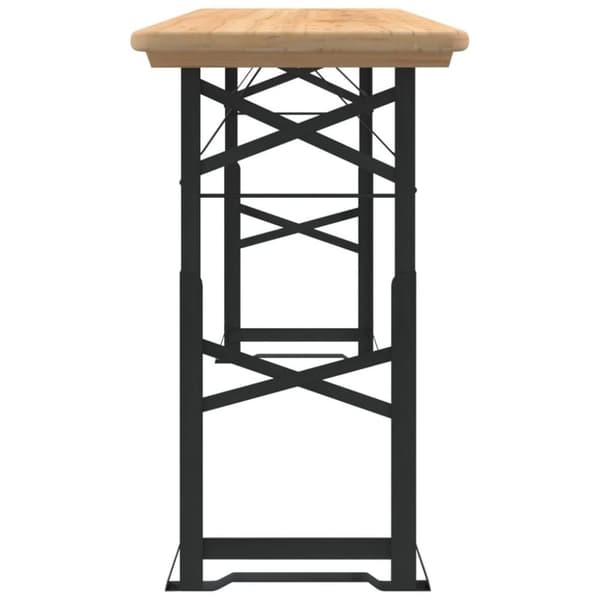 vidaXL Hopfällbart barbord 170x50x75/105 cm massiv gran