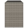 Miniatyrbillede 4 af 6: vidaXL barbord med glasplade 145x80x110 cm polyrattan grå