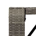 Miniatyrbillede 5 af 6: vidaXL barbord med glasplade 145x80x110 cm polyrattan grå