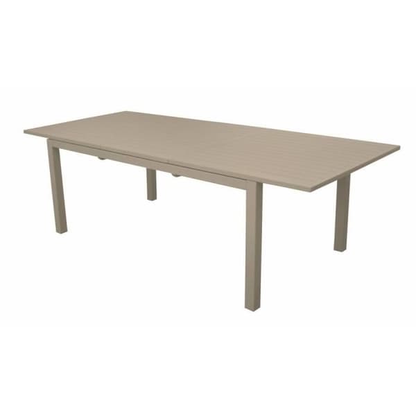 Genes utdragbart rektangulärt trädgårdsbord - PROLOISIRS - kräm 160/240 cm - Aluminium - Beige - Utomhus