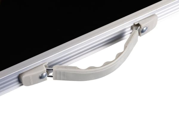 Campingbord - 119,5x60x61,5-69,5 cm - med 4 pallar - svart