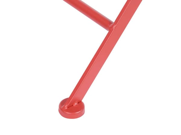Hage Bistro Bord Rød Jern Sammenleggbar Utendørs UV Rust Motstand Fransk Retro Stil